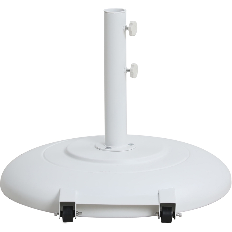 Meridian Furniture Fiji Grey Polyester Patio Umbrella with Base Set