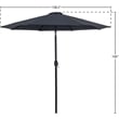Meridian Furniture Fiji Black Polyester Patio Umbrella
