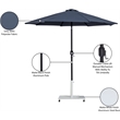 Meridian Furniture Fiji Grey Polyester Patio Umbrella with Base Set
