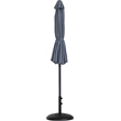 Meridian Furniture Fiji Grey Polyester Patio Umbrella with Base Set