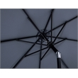 Meridian Furniture Fiji Grey Polyester Patio Umbrella with Base Set