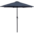 Meridian Furniture Fiji Grey Polyester Patio Umbrella with Base Set