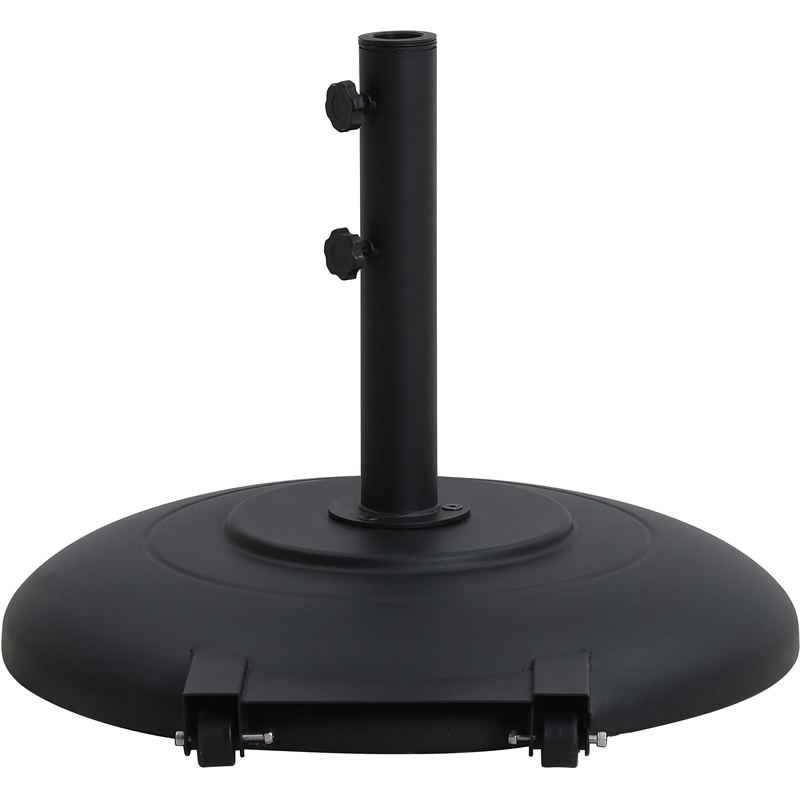 Meridian Furniture Fiji Grey Polyester Patio Umbrella with Base Set