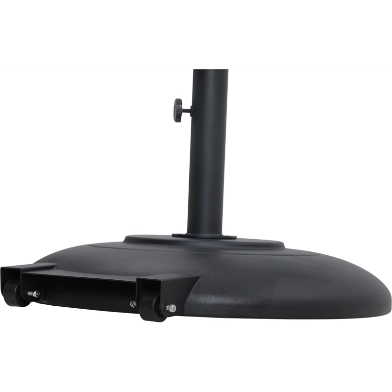 Meridian Furniture Fiji Grey Polyester Patio Umbrella with Base Set