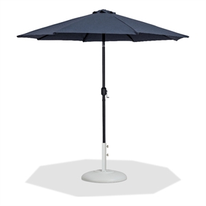 Meridian Furniture Fiji Grey Polyester Patio Umbrella with Base Set
