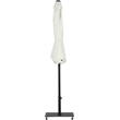 Meridian Furniture Fiji White Polyester Patio Umbrella with Base Set
