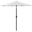 Meridian Furniture Fiji White Polyester Patio Umbrella with Base Set