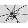 Meridian Furniture Fiji White Polyester Patio Umbrella with Base Set