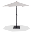 Meridian Furniture Fiji Beige Polyester Patio Umbrella with Base Set