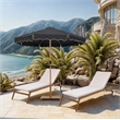 Meridian Furniture Amalfi Black Polyester Patio Umbrella