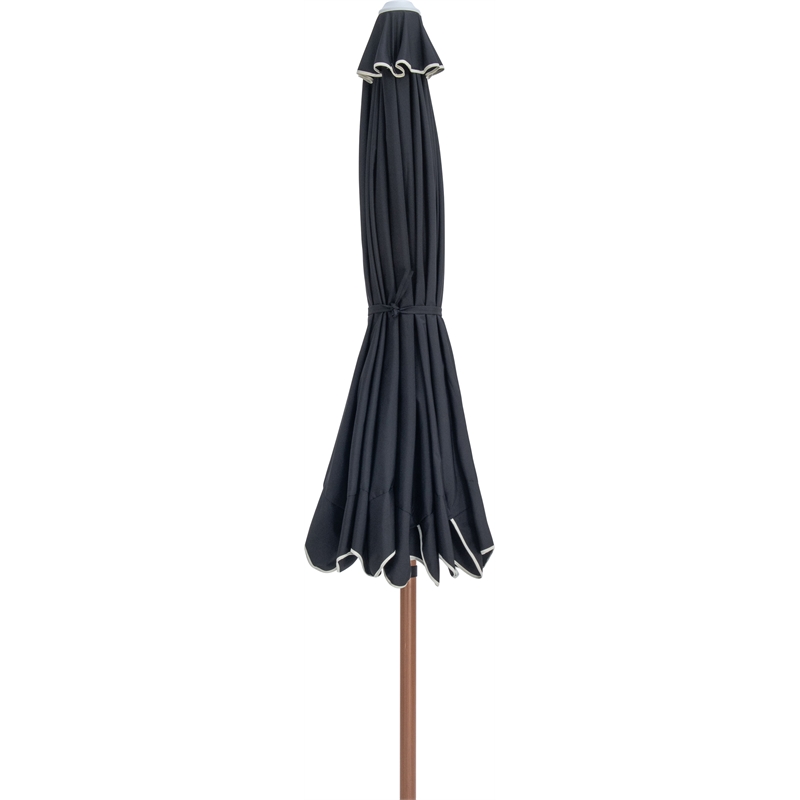 Meridian Furniture Amalfi Black Polyester Patio Umbrella