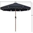 Meridian Furniture Amalfi Black Polyester Patio Umbrella