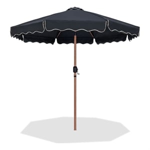 Meridian Furniture Amalfi Black Polyester Patio Umbrella