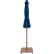 Meridian Furniture Amalfi Navy Polyester Patio Umbrella with Base Set