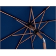Meridian Furniture Amalfi Navy Polyester Patio Umbrella with Base Set