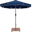 Meridian Furniture Amalfi Navy Polyester Patio Umbrella with Base Set