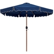 Meridian Furniture Amalfi Navy Polyester Patio Umbrella with Base Set