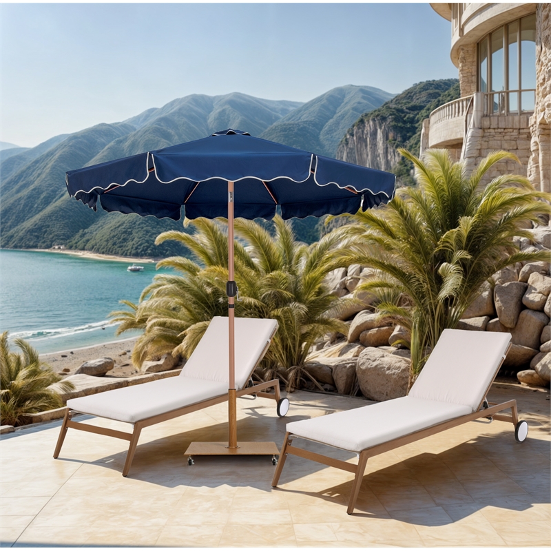 Meridian Furniture Amalfi Navy Polyester Patio Umbrella