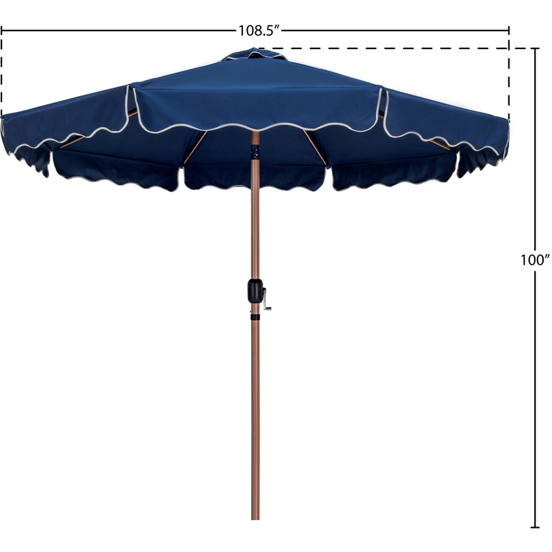Meridian Furniture Amalfi Navy Polyester Patio Umbrella
