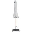Meridian Furniture Amalfi White Polyester Patio Umbrella with Base Set