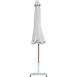 Meridian Furniture Amalfi White Polyester Patio Umbrella with Base Set
