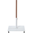Meridian Furniture Amalfi White Polyester Patio Umbrella with Base Set