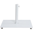 Meridian Furniture Amalfi White Polyester Patio Umbrella with Base Set