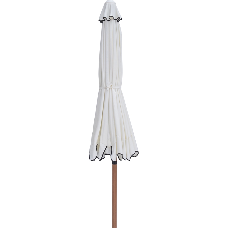 Meridian Furniture Amalfi White Polyester Patio Umbrella