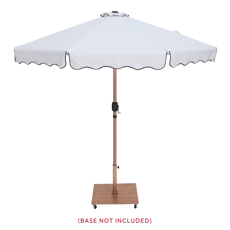 Meridian Furniture Amalfi White Polyester Patio Umbrella