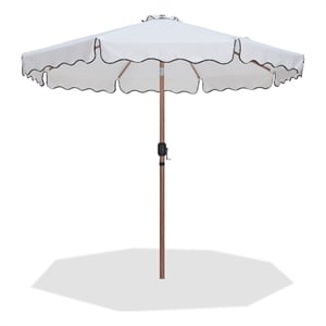 Meridian Furniture Amalfi White Polyester Patio Umbrella