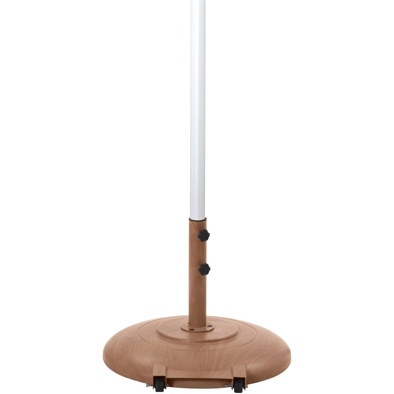 Meridian Furniture Amalfi Beige Polyester Patio Umbrella with Base Set
