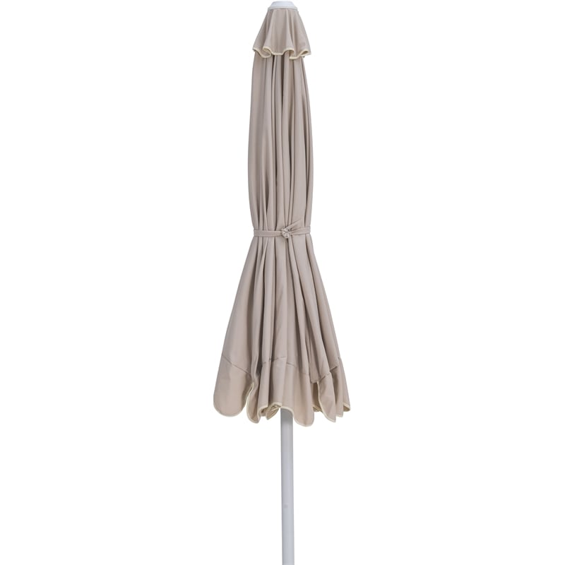 Meridian Furniture Amalfi Beige Polyester Patio Umbrella