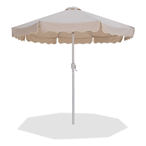 Meridian Furniture Amalfi Beige Polyester Patio Umbrella