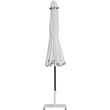 Meridian Furniture Amalfi White Polyester Patio Umbrella with Base Set