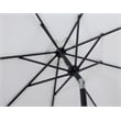 Meridian Furniture Amalfi White Polyester Patio Umbrella with Base Set