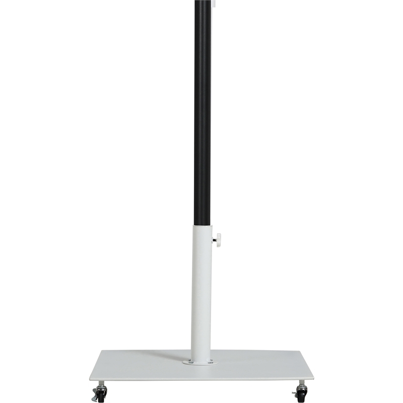 Meridian Furniture Amalfi White Polyester Patio Umbrella with Base Set