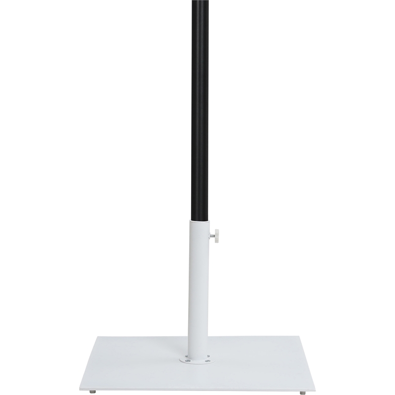Meridian Furniture Amalfi White Polyester Patio Umbrella with Base Set