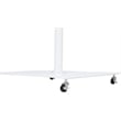 Meridian Furniture Amalfi White Polyester Patio Umbrella with Base Set