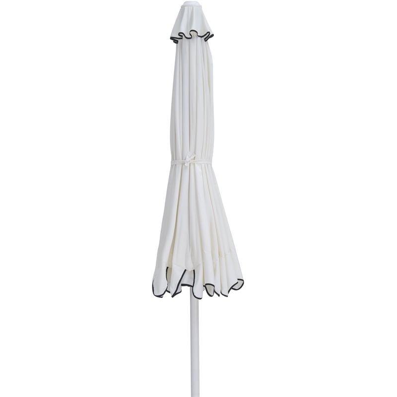 Meridian Furniture Amalfi White Polyester Patio Umbrella