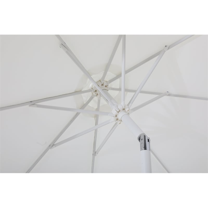 Meridian Furniture Amalfi White Polyester Patio Umbrella