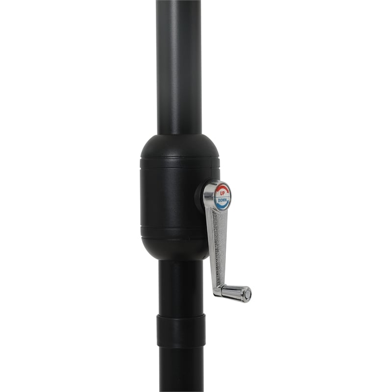 Meridian Furniture Amalfi Beige Polyester Patio Umbrella with Base Set