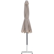 Meridian Furniture Amalfi Beige Polyester Patio Umbrella with Base Set