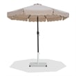 Meridian Furniture Amalfi Beige Polyester Patio Umbrella with Base Set