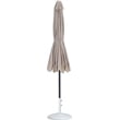 Meridian Furniture Amalfi Beige Polyester Patio Umbrella with Base Set