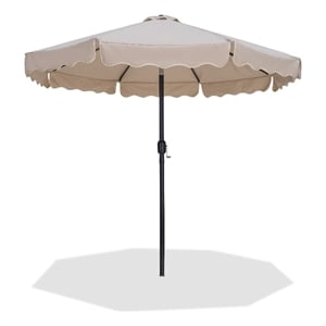 Meridian Furniture Amalfi Beige Polyester Patio Umbrella