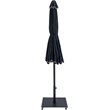 Meridian Furniture Amalfi Black Polyester Patio Umbrella with Base Set
