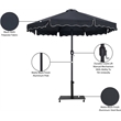 Meridian Furniture Amalfi Black Polyester Patio Umbrella with Base Set
