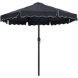 Meridian Furniture Amalfi Black Polyester Patio Umbrella with Base Set