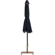 Meridian Furniture Amalfi Black Polyester Patio Umbrella with Base Set