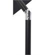 Meridian Furniture Amalfi Black Polyester Patio Umbrella with Base Set